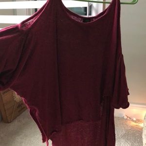 Free People flowy, open shoulder blouse- M